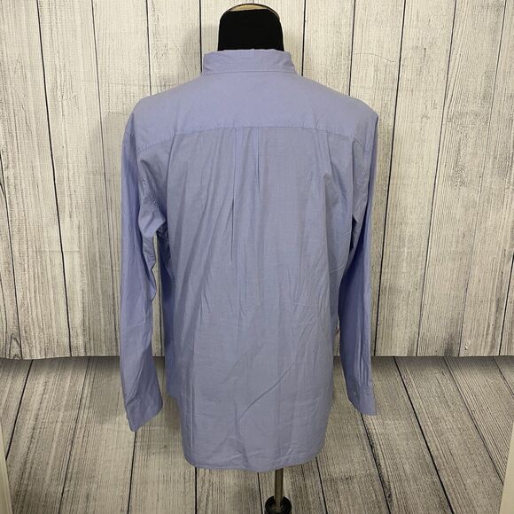 Stio Men's XL Blue 100% Cotton Long Sleeve Button-Front Shirt w/ Pocket - Picture 5 of 7